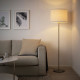 Lampa podłogowa, biały/niklowano RINGSTA / SKAFTET 193.859.60