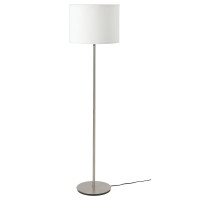 Lampa podłogowa, biały/niklowano RINGSTA / SKAFTET 193.859.60