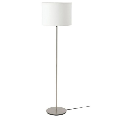 Lampa podłogowa, biały/niklowano RINGSTA / SKAFTET 193.859.60