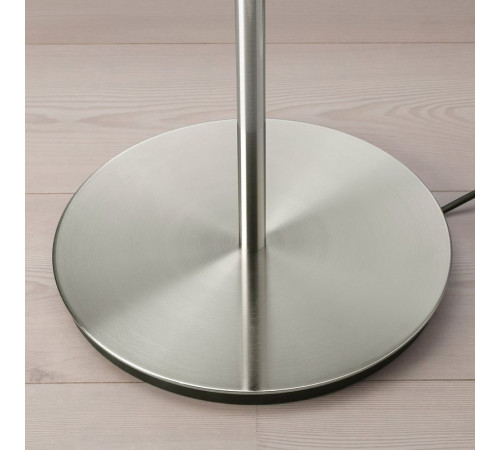 Lampa podłogowa, biały/niklowano RINGSTA / SKAFTET 193.859.60