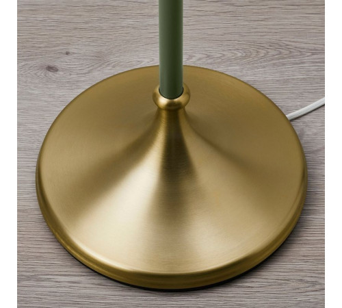 Lampa podłogowa, mosiądz/zielono-szary FLYGHÖJD 305.438.35