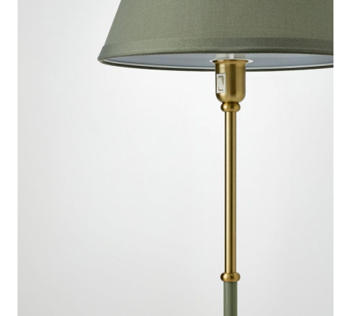 Lampa podłogowa, mosiądz/zielono-szary FLYGHÖJD 305.438.35