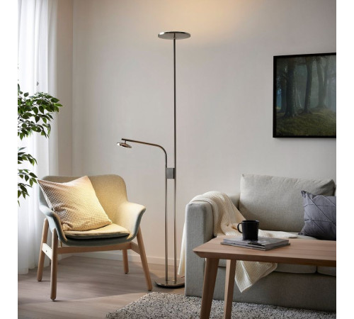 Lampa LED górna/do czytania, można przyciemniać/niklowano ISJAKT 404.597.08