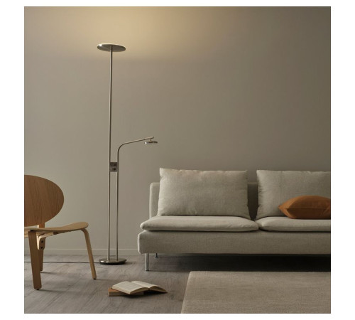 Lampa LED górna/do czytania, można przyciemniać/niklowano ISJAKT 404.597.08