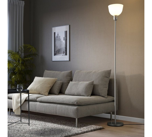 Lampa podłogowa, srebrny/biały HEKTOGRAM 404.777.26