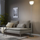 Lampa podłogowa, srebrny/biały HEKTOGRAM 404.777.26