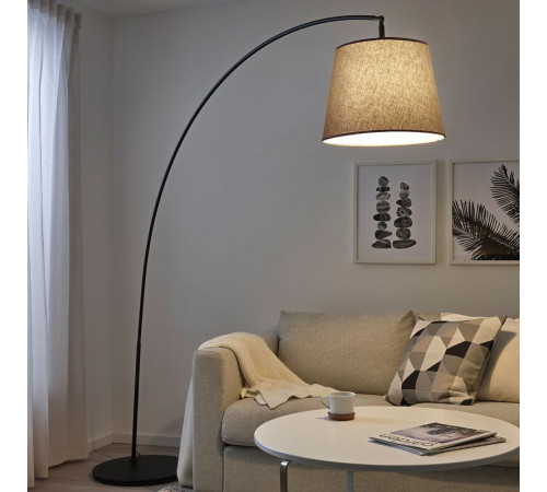 Lampa podłogowa, łuk, jasnoszary SKOTTORP / SKAFTET 493.859.87