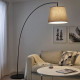 Lampa podłogowa, łuk, jasnoszary SKOTTORP / SKAFTET 493.859.87