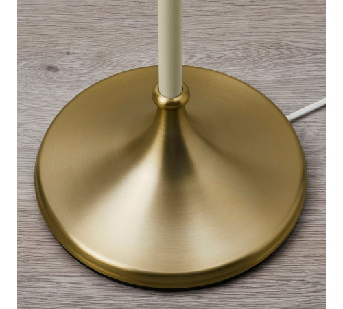 Lampa podłogowa, mosiądz/beżowy FLYGHÖJD 505.744.73