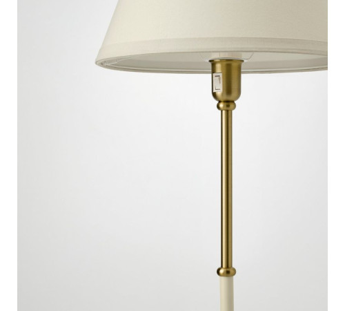 Lampa podłogowa, mosiądz/beżowy FLYGHÖJD 505.744.73
