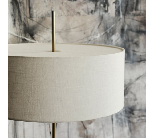 Lampa podłogowa, biały tkanina/mosiądzowane STOCKHOLM 2025 505.859.14