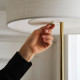 Lampa podłogowa, biały tkanina/mosiądzowane STOCKHOLM 2025 505.859.14