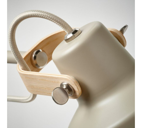 Lampa podłogowa 2-punktowa, beżowy/jesion SJÖMAKT 705.956.67
