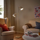 Lampa podłogowa 2-punktowa, beżowy/jesion SJÖMAKT 705.956.67