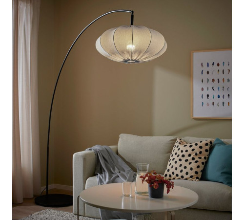 Lampa podłogowa, łuk, turkusowy/czarny REGNSKUR / SKAFTET 795.277.73