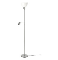 Lampa podłogowa/do czytania, srebrny/biały HEKTOGRAM 804.777.10