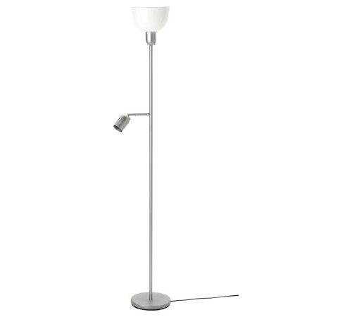Lampa podłogowa/do czytania, srebrny/biały HEKTOGRAM 804.777.10
