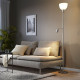Lampa podłogowa/do czytania, srebrny/biały HEKTOGRAM 804.777.10