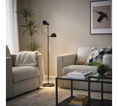 Lampa podłogowa 2-punktowa, czarny FOLKBÅT 805.666.69