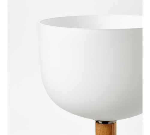 Lampa podłogowa/do czytania, opalowa biel szkło/dąb MOSSPLYM 905.972.03