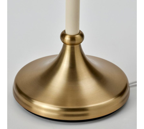 Lampa stołowa, mosiądz/beżowy FLYGHÖJD 005.012.62