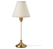 Lampa stołowa, mosiądz/beżowy FLYGHÖJD 005.012.62