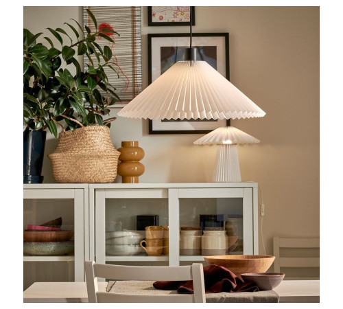 Lampa stołowa, plisowane biały KUDDLAVA 204.924.88