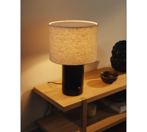 Lampa stołowa, można przyciemniać beżowy/brązowy ceramika HALGATT 505.972.24