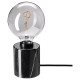 Lampa stołowa z żarówką, czarny/szare szkło przezroczyste MARKFROST / MOLNART 594.818.94