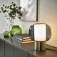 Lampa stołowa, niklowano/szary szkło HÖGVIND 705.682.11