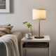 Lampa stołowa, biały/niklowano RINGSTA / SKAFTET 893.859.52