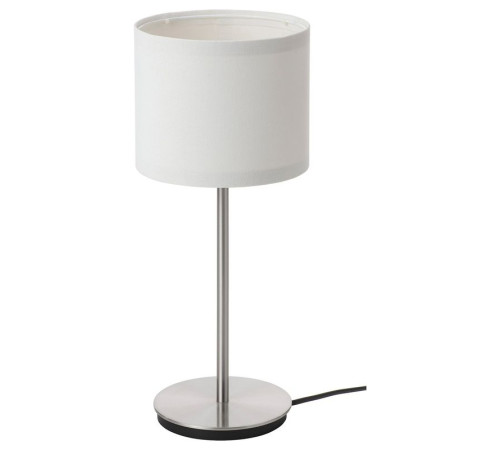 Lampa stołowa, biały/niklowano RINGSTA / SKAFTET 893.859.52