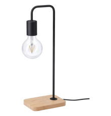 Lampa stołowa, czarny/bambus TVÄRHAND 905.108.94