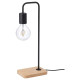Lampa stołowa, czarny/bambus TVÄRHAND 905.108.94
