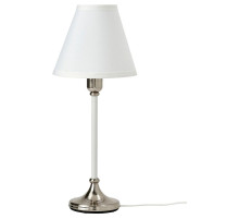 Lampa stołowa, niklowano/biały FLYGHÖJD 905.599.65