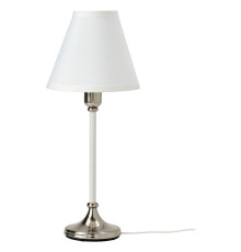 Lampa stołowa, niklowano/biały FLYGHÖJD 905.599.65