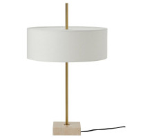 Lampa stołowa, biały tkanina/mosiądzowane STOCKHOLM 2025 905.859.26