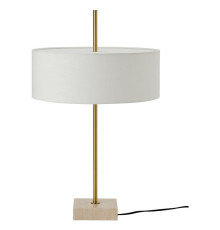 Lampa stołowa, biały tkanina/mosiądzowane STOCKHOLM 2025 905.859.26
