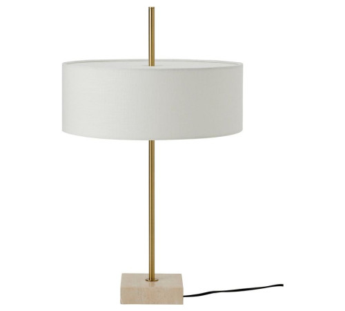 Lampa stołowa, biały tkanina/mosiądzowane STOCKHOLM 2025 905.859.26