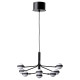 Żyrandol LED, 8-ramienny, czarny/biały STORSLINGA 004.876.09