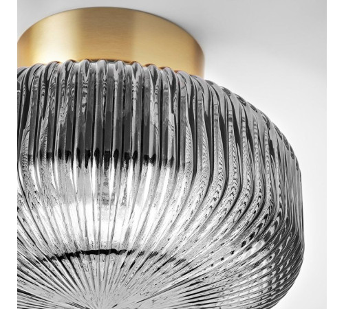 Lampa sufitowa, mosiądz/szare szkło przezroczyste SOLKLINT 404.720.31