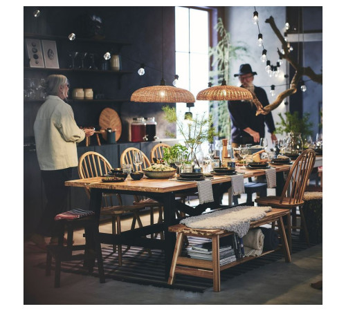 Lampa wisząca, rattan NARRKOLV 005.943.41