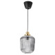 Lampa wisząca, mosiądz/szare szkło przezroczyste SOLKLINT 104.307.78