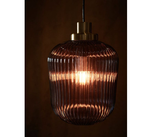 Lampa wisząca, mosiądz/szare szkło przezroczyste SOLKLINT 104.307.78