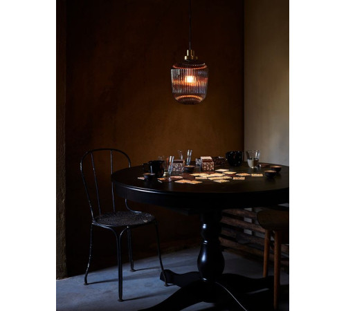 Lampa wisząca, mosiądz/szare szkło przezroczyste SOLKLINT 104.307.78