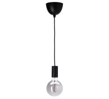 Lampa wisząca, czarny/kula szare szkło przezroczyste SUNNEBY / MOLNART 194.783.13