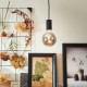 Lampa wisząca, czarny/kula szare szkło przezroczyste SUNNEBY / MOLNART 194.783.13