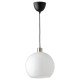 Lampa wisząca, biały szkło/niklowano JÄRPLIDEN 204.996.06