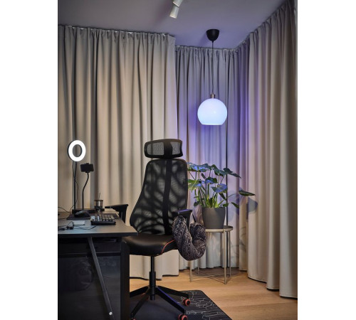 Lampa wisząca, biały szkło/niklowano JÄRPLIDEN 204.996.06