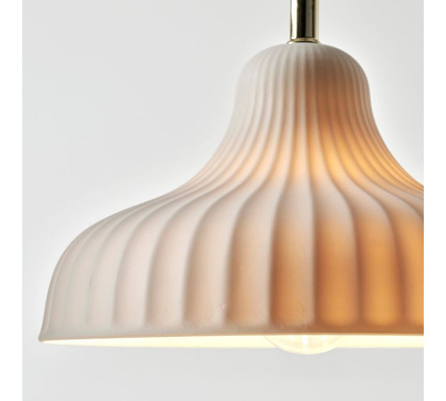 Lampa wisząca, kremowy/ceramika SKIVTOFS 205.967.06